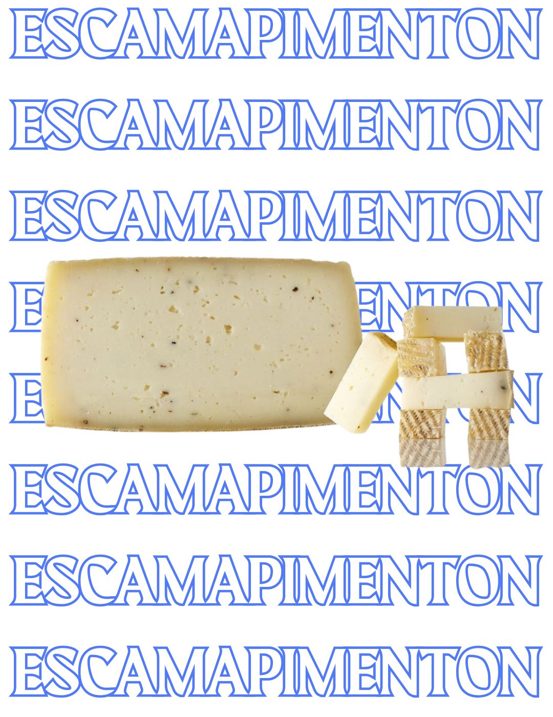 Cured sheep cheese with paprika flakes - 250 gram wedge