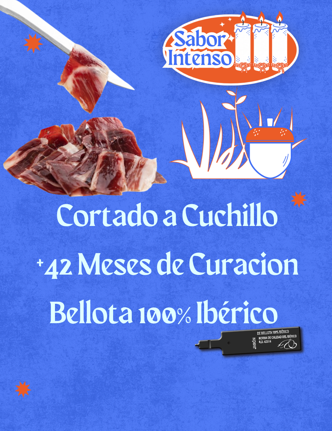 100% Iberian Acorn-fed Ham Envelopes Monjamón +42 Months | Knife-Sliced