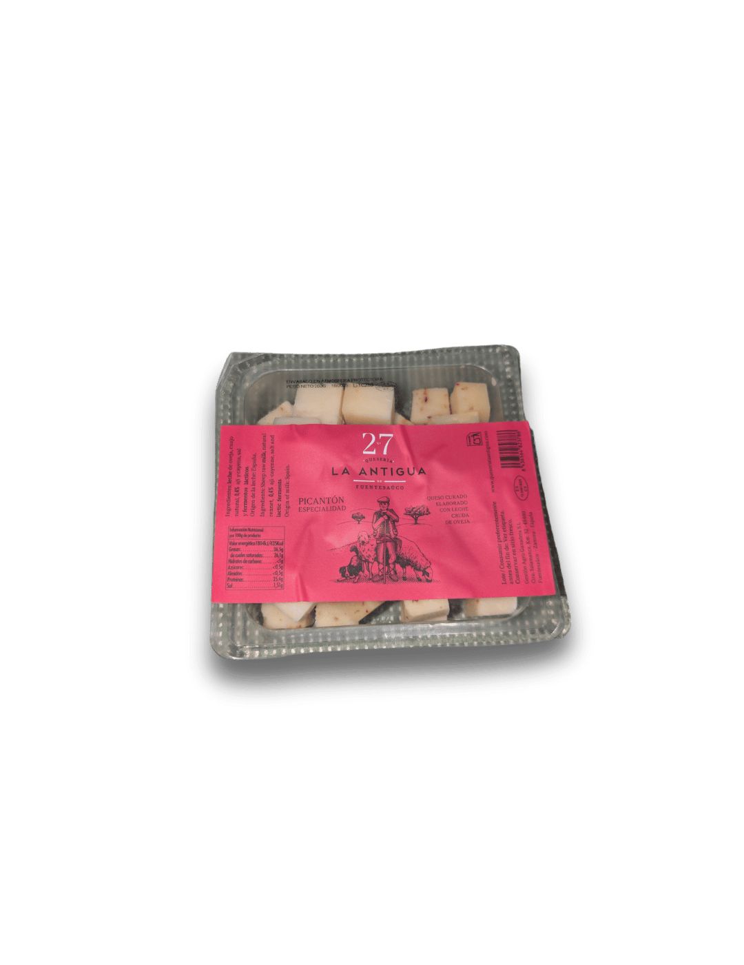 Cured sheep cheese with paprika flakes - 250 gram wedge