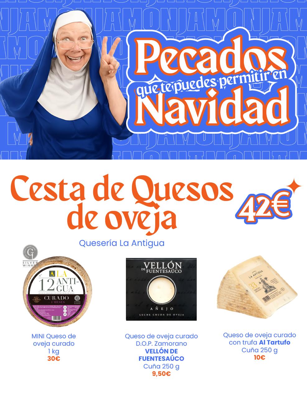 Cesta de quesos de oveja