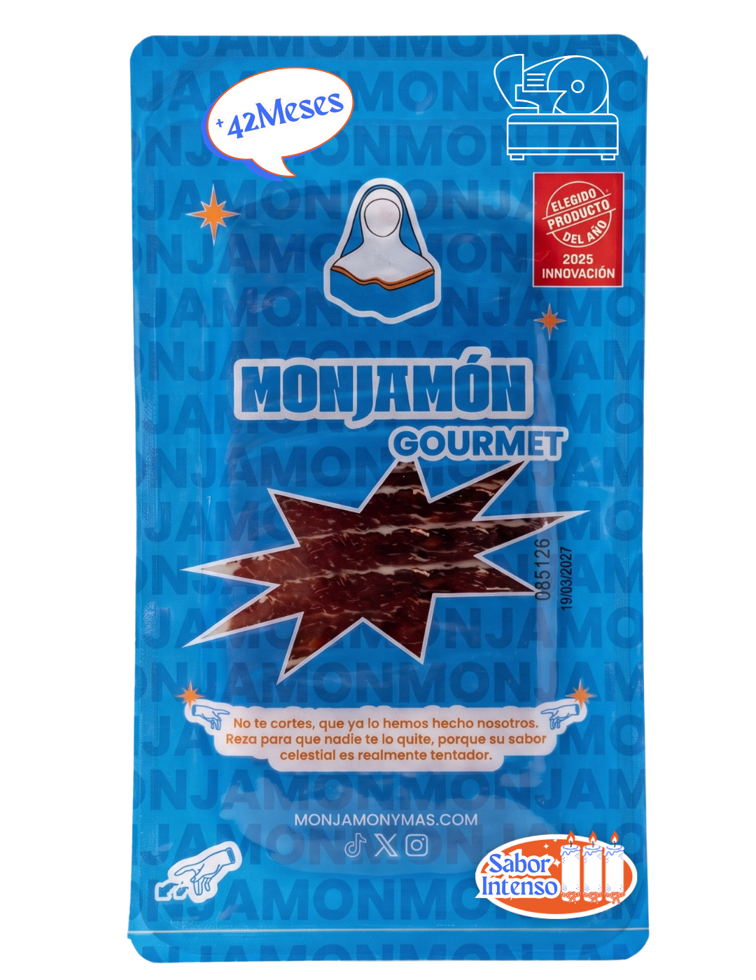 100% Iberian Acorn-fed Ham Envelopes Monjamón +42 Months | Sliced ​​in Slices 