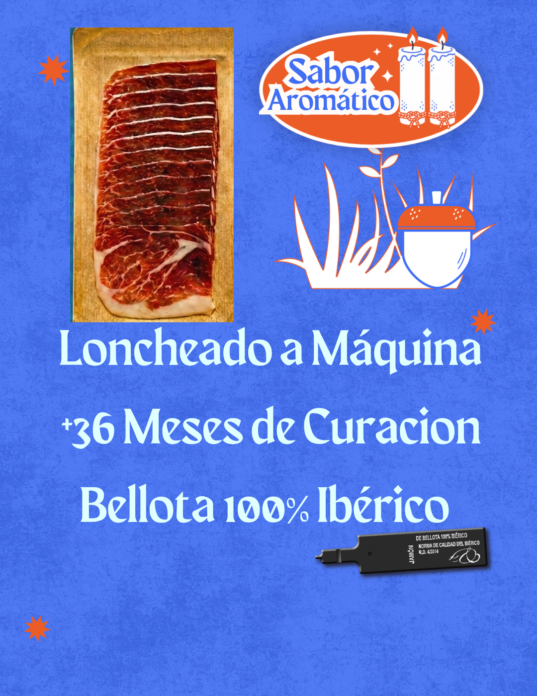 100% Iberian Acorn-fed Ham Envelopes Monjamón +42 Months | Sliced ​​in Slices 