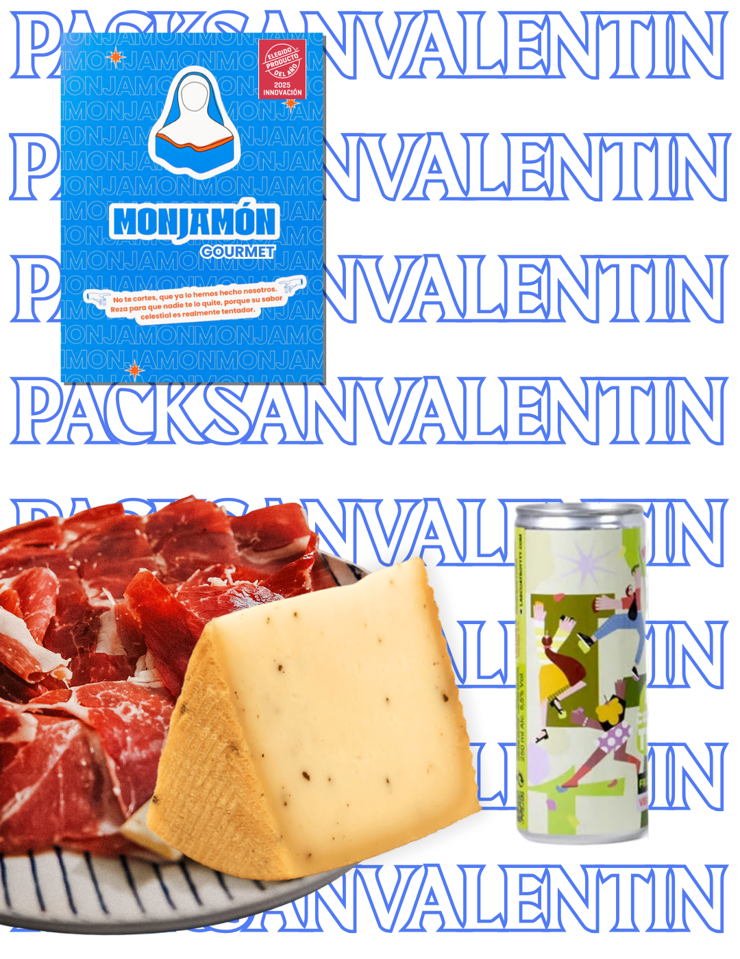 Pack Gourmet San Valentín – Jamón a primera vista