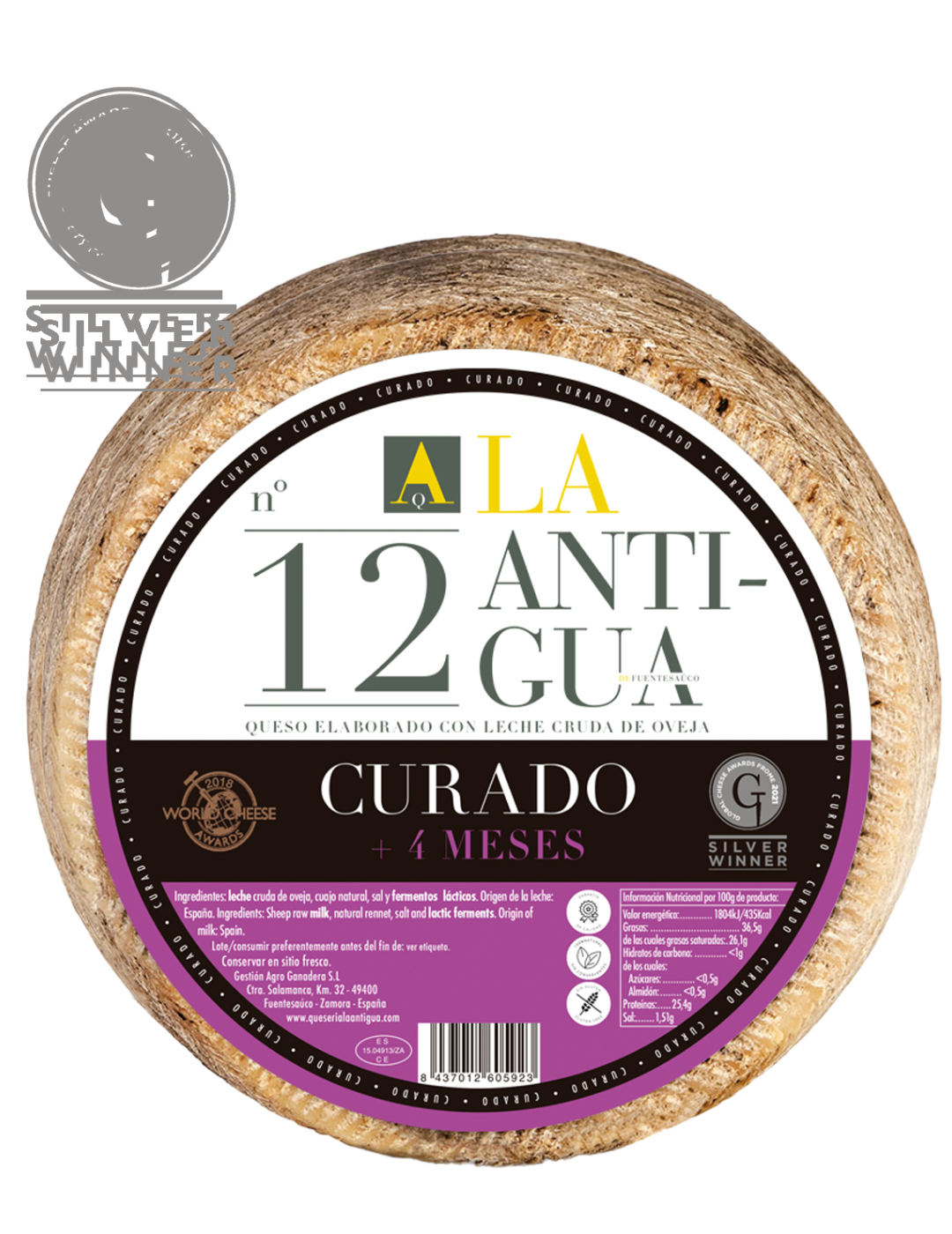 Cured Ovjea Cheese - Whole 3kg - La Antigua - Choose the flavor 