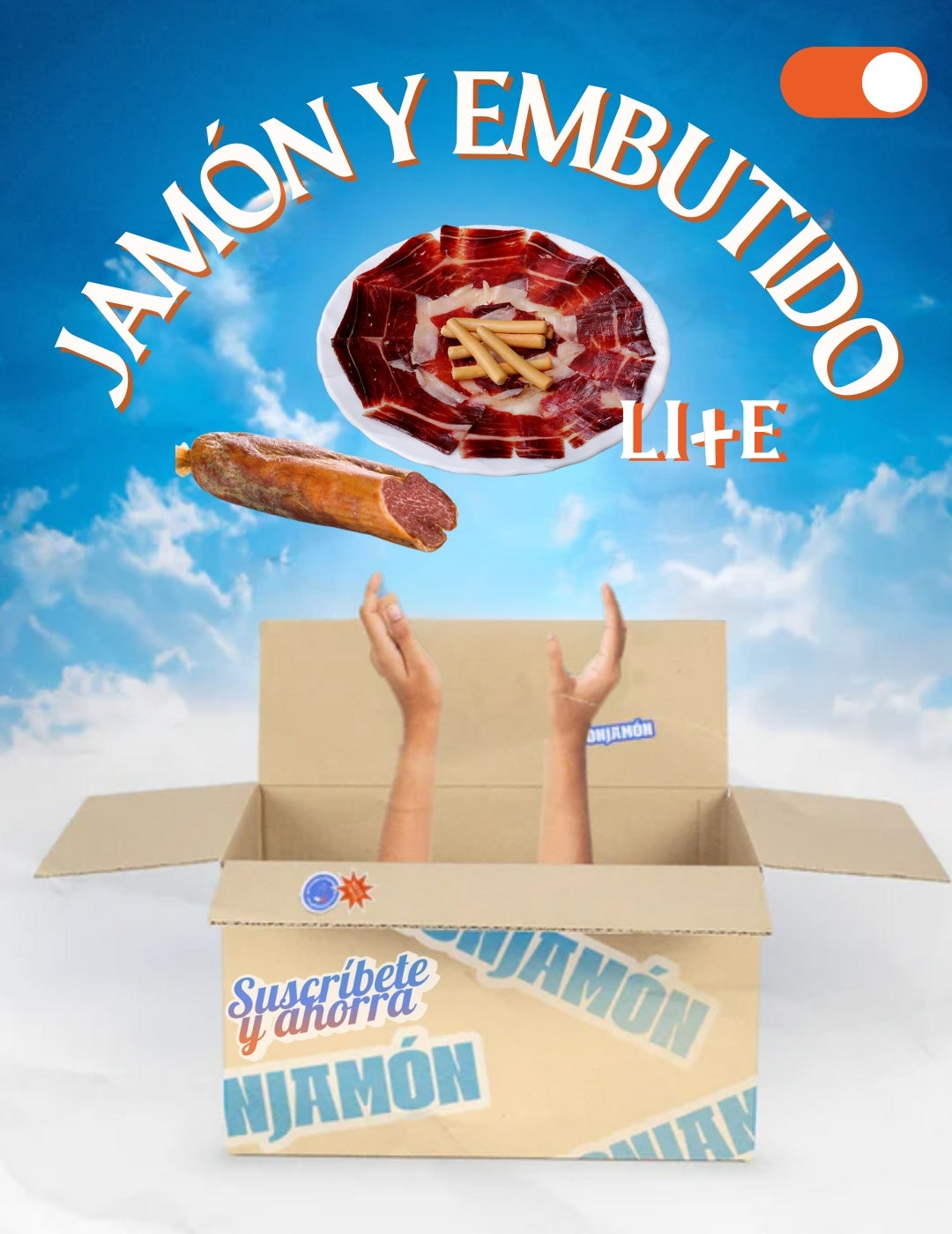 Monjamón +Lite - Ham and sausage subscription.. From €15/Delivery