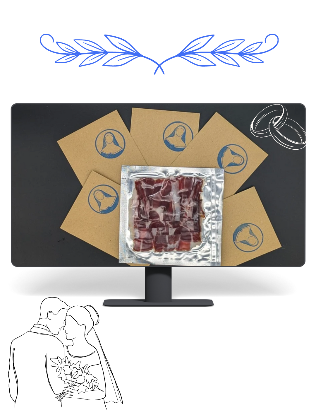 Gourmet gifts with ham for wedding guests