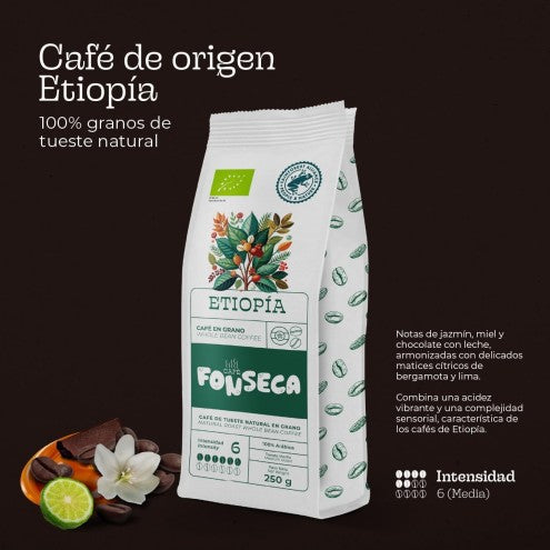 Café en grano Etiopía - detalle