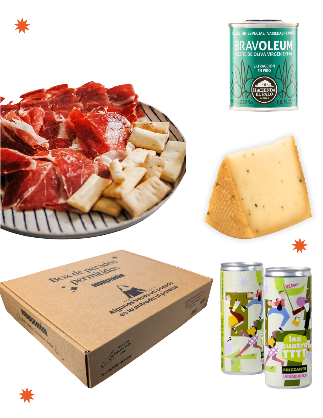 Cesta Caída del Cielo con Jamón de Bellota 100% Ibérico