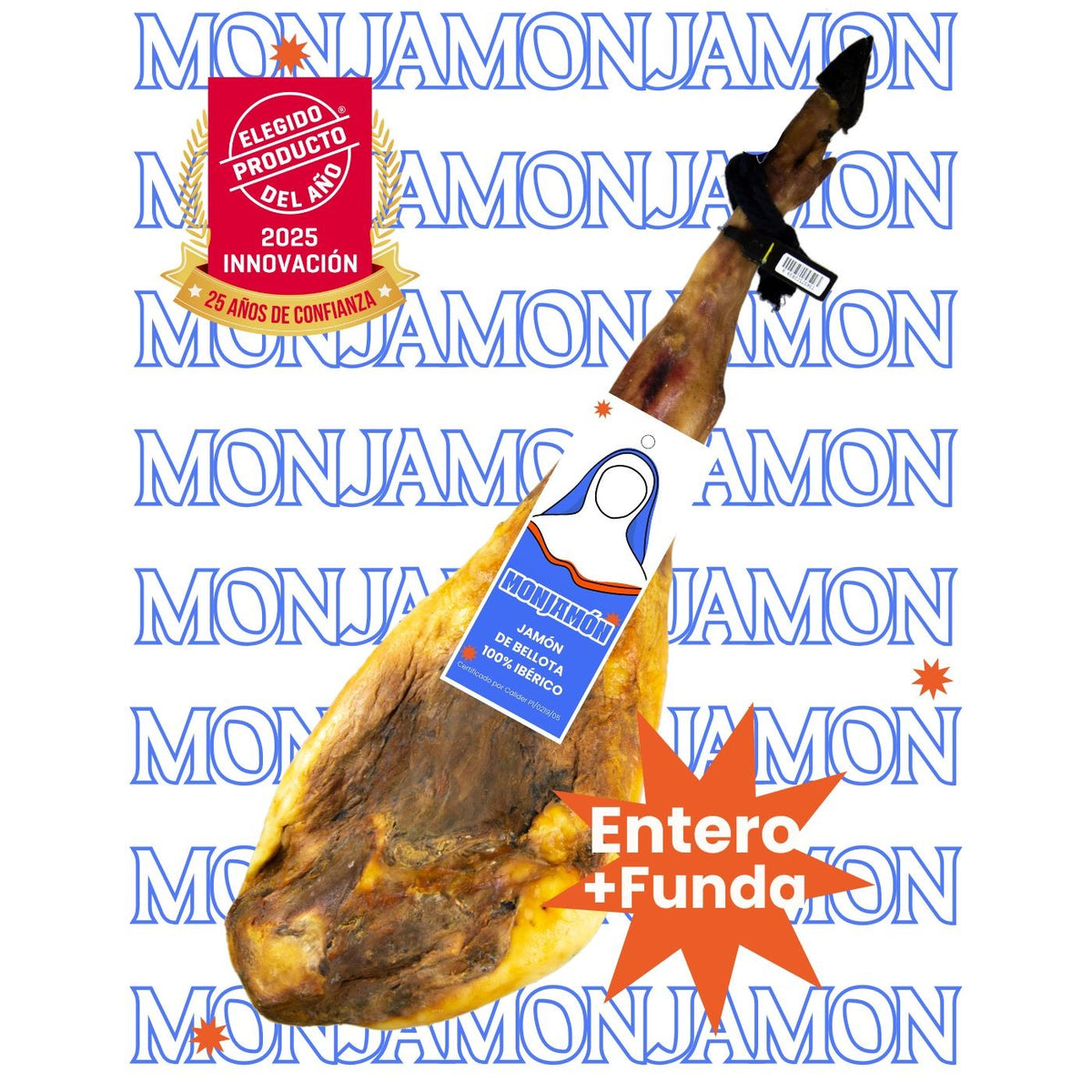 Jamón de Bellota 100% Ibérico +42 Meses · Certificado BRIDA NEGRA · Pieza pequeña 6,5-7kg – foto 3