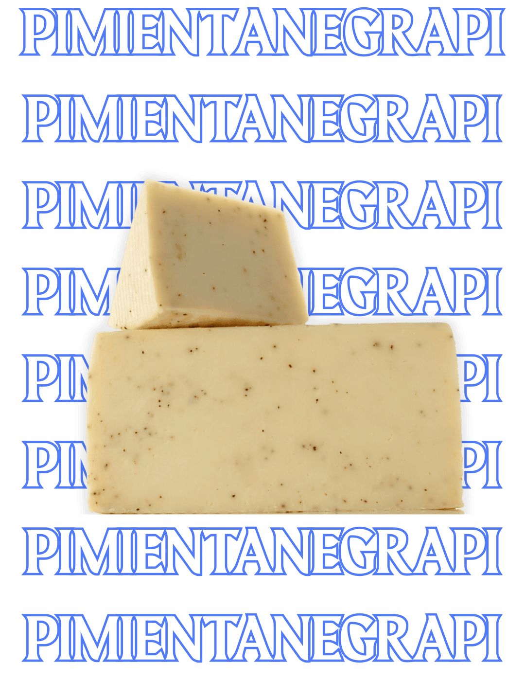 Cured sheep cheese with black pepper 