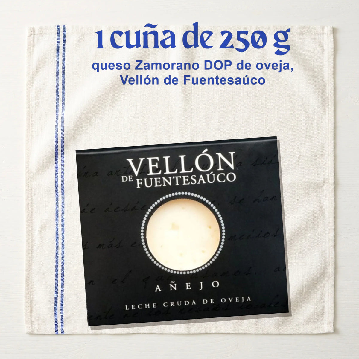 Queso Zamorano DOP de oveja · Cuña 250 g – lo que llega: 1 cuña de 250 g